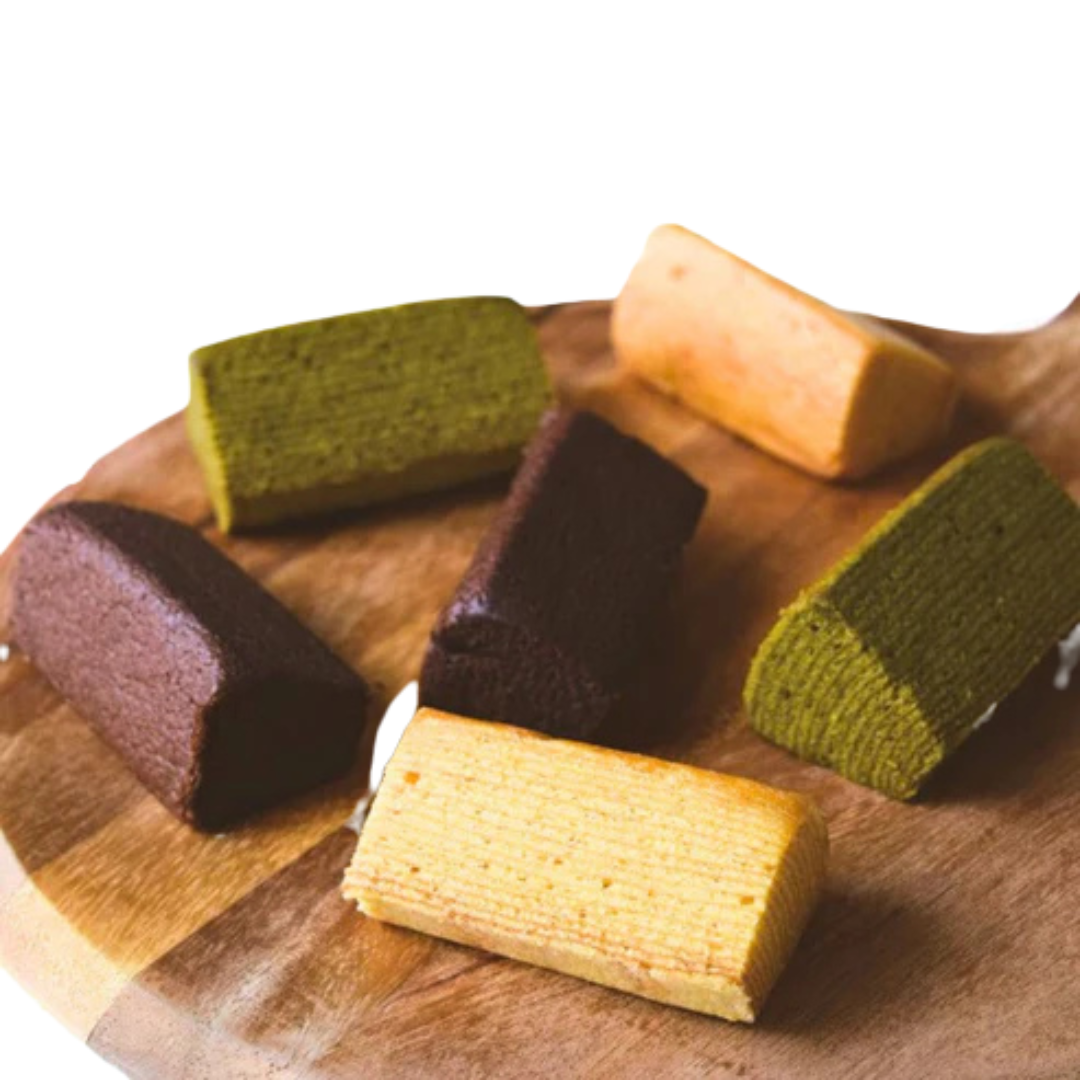 【ギフトに最適!】カットバウム6個入(プレーン・チョコ・抹茶)